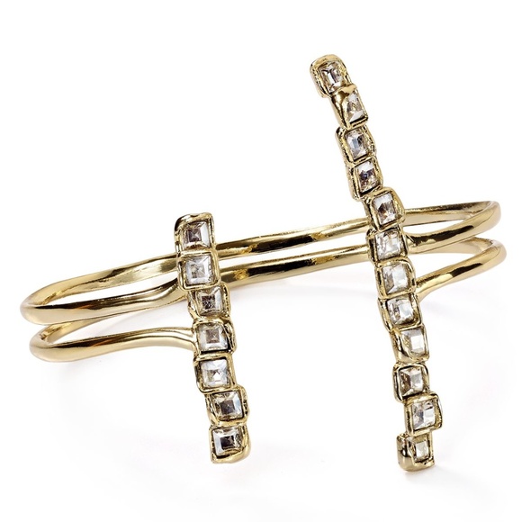 Alexis Bittar Jewelry - NEW Alexis Bittar Crystal Mosaic Parallel Bar Cuff